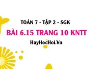 Bài 6.15 trang 10 Toán 7 Tập 2 Kết nối tri thức